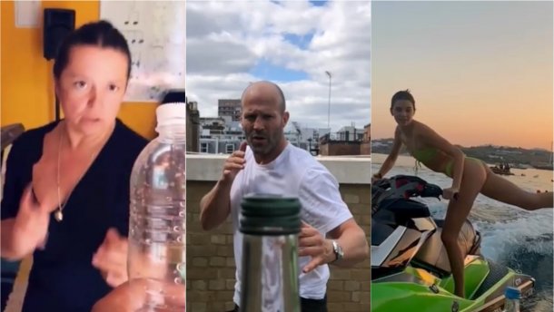 Bottle cap challenge: як Стейтем, Дженнер, Могилевська та інші епатують в мережі