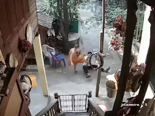 До нирваны еще далеко: буддийский монах ногами избил инвалида (видео)