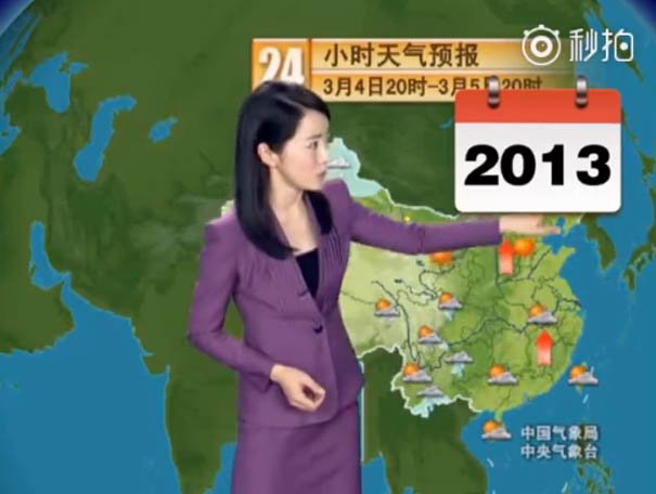 Китайская ведущая погоды не постарела за 22 года на экране: впечатляющее сравнение