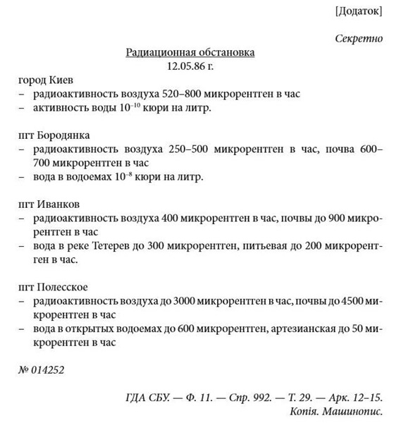 Машина водки. Секретные документы КГБ о ЧернобылеСюжет