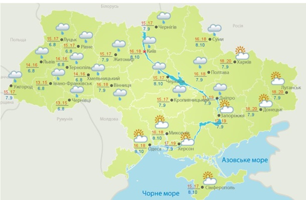 Погода на неделю: дожди и грозы с небольшими просветами