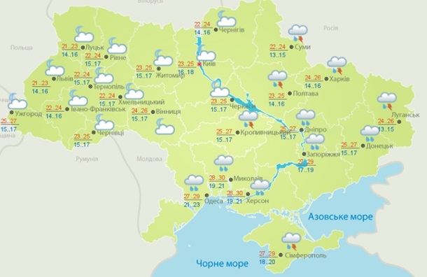 Прогноз на неделю: в Украину идет прохлада