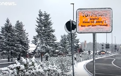 В Германии выпал снег и ожидаются заморозки