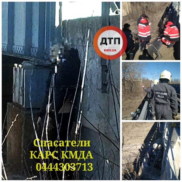 В Киеве на мосту повесился мужчина