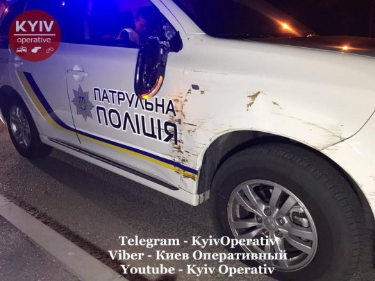 В Киеве произошло пьяное ДТП с участием патрульных (фото, видео)
