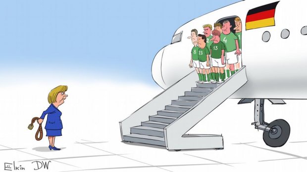 Виліт збірної Німеччини з Чемпіонату світу висміяли в карикатурах