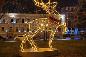 Новогодний лес и огромный подарок: праздничные фотозоны в центре Одессы 
