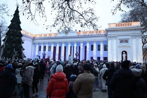 В Одессе открыли главную новогоднюю елку города