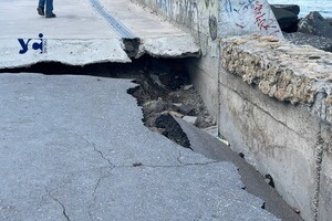 В Одессе провалилась под землю часть Трассы здоровья