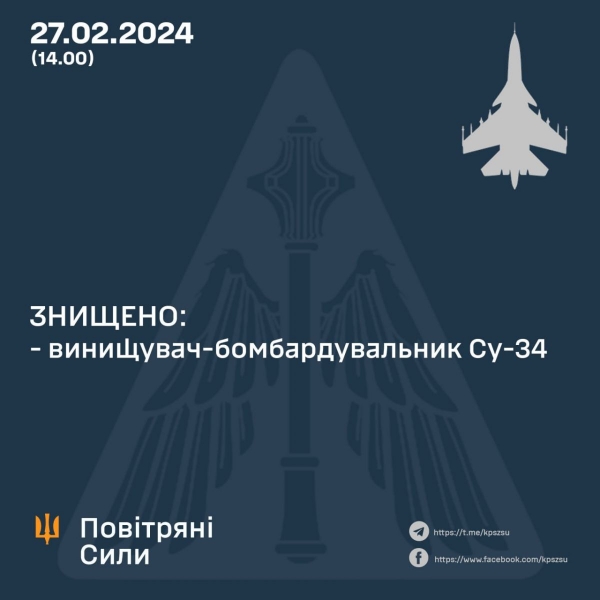 «Мали б замислитися»: окупанти втратили другий за день Су-34