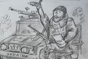 Художник-карикатурист из Одессы передал шаржи на передовую